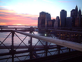 Sunset from Brooklyn Bridge